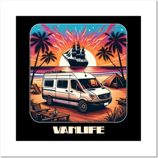 Beach sprinter van camper conversion Posters and Art